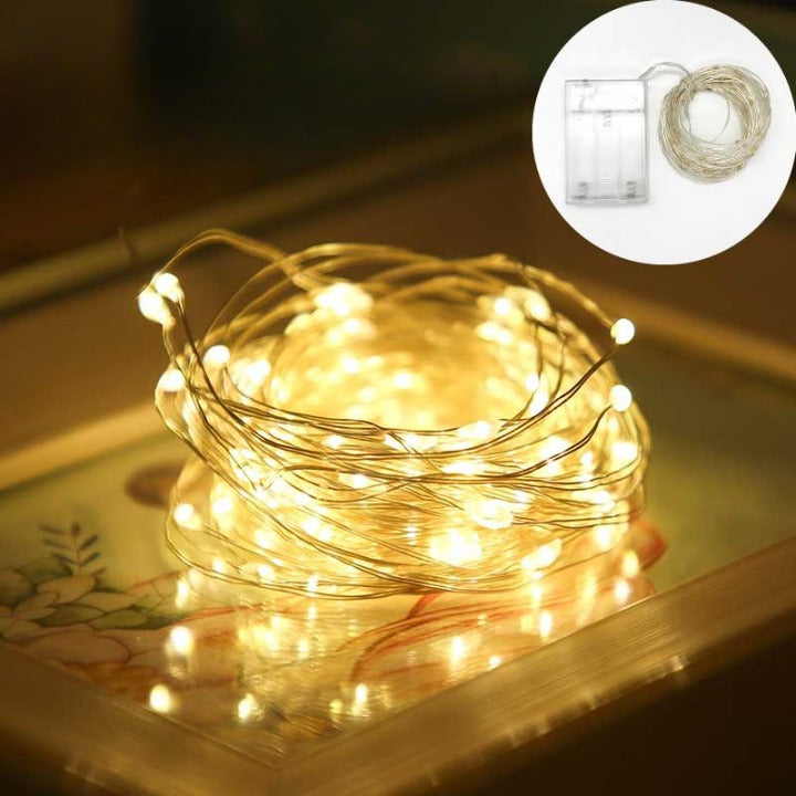 Guirlande-Lumineuse-Interieur-Pile-jaune.jpg - Lampe de chevet de bureau
