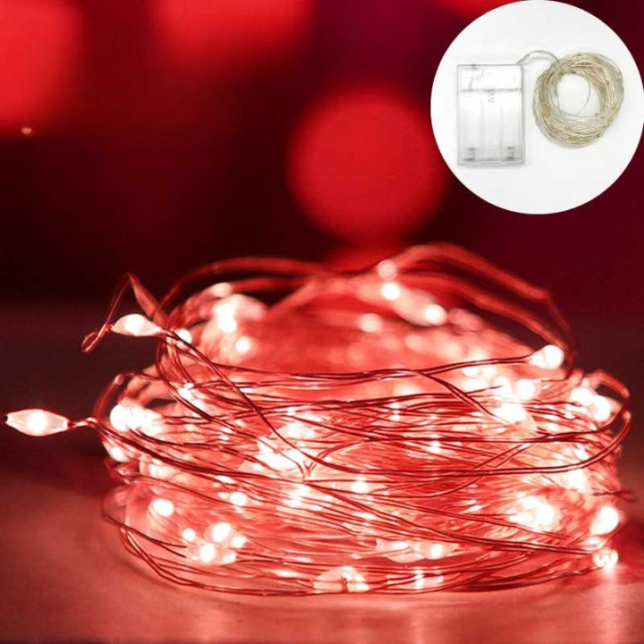 Guirlande-Lumineuse-Interieur-Pile-rouge.jpg - Lampe de chevet de bureau