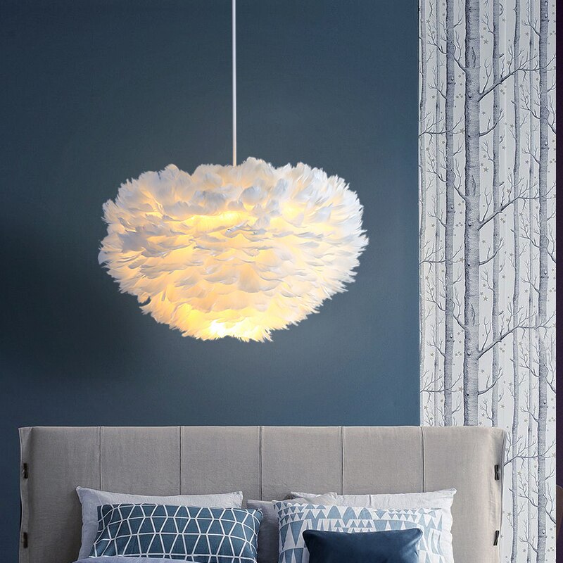 LustreBoulePlume3.jpg - Lampe de chevet de bureau