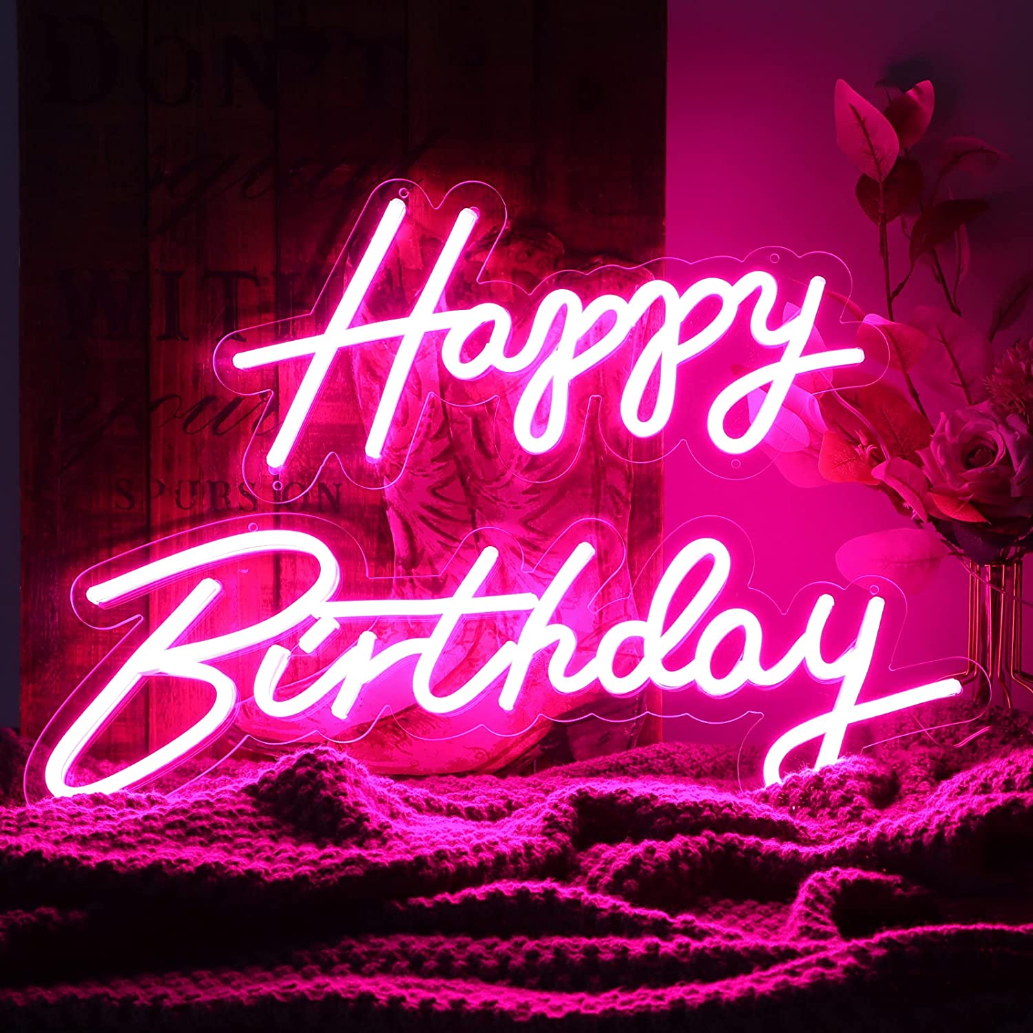 Neon-Happy-Birthday-rose.jpg - Lampe de chevet de bureau