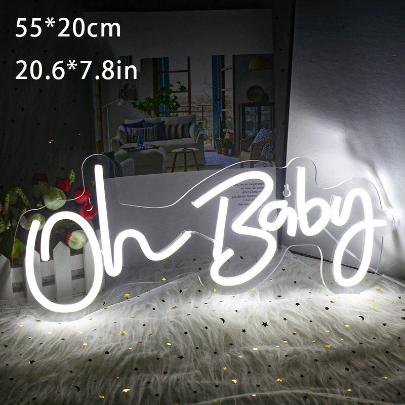 Neon-Oh-Baby-blanc.jpg - Lampe de chevet de bureau