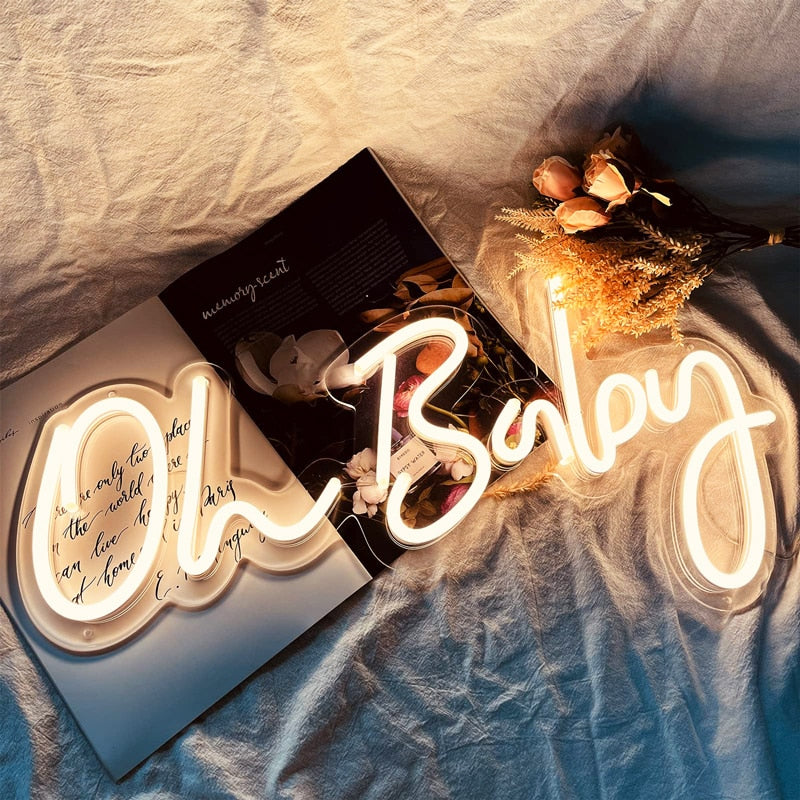 Neon-Oh-Baby.jpg - Lampe de chevet de bureau