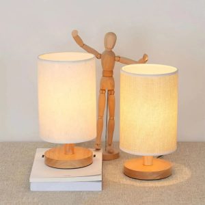 Lampe de Chevet en Bois
