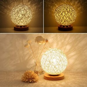 Lampe de chevet Rotin Lune