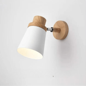 Lampe de chevet murale en bois