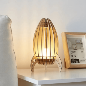 Lampe de chevet fusée créative