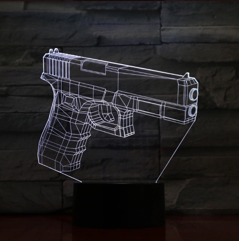 lampe-3d-pistolet.jpg - Lampe de chevet de bureau