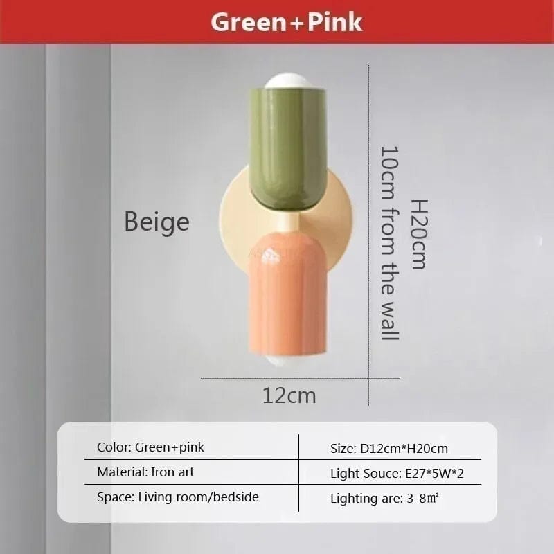 lampe-de-chevet-murale-beige-retro-vert-et-rose-55965777887565.jpg - Lampe de chevet de bureau