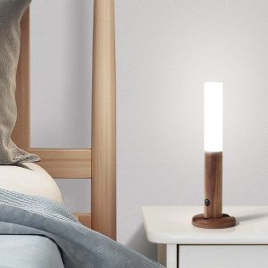 Lampe de Chevet Tactile Bois - Chandelia