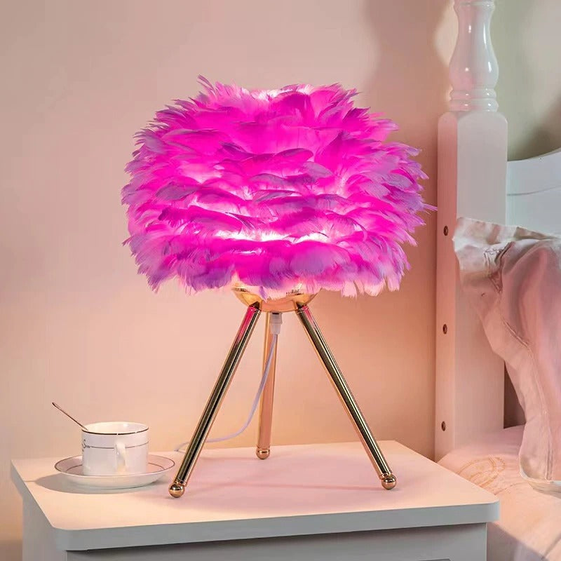 lampe-de-chevet-plume-cygne-violette-192.jpg - Lampe de chevet de bureau