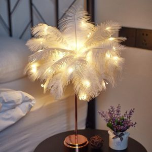 Lampe de chevet Plumes LED