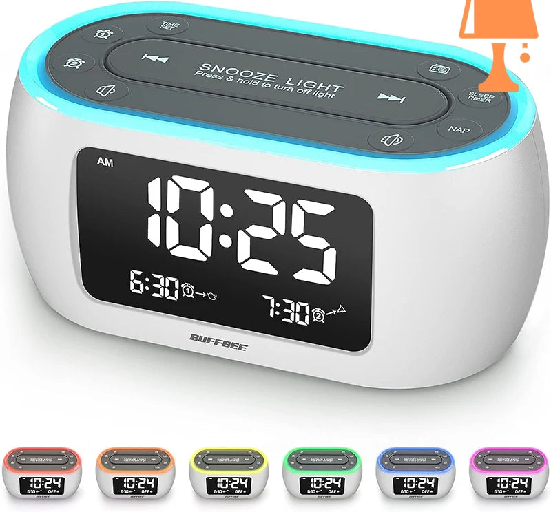 lampe-de-chevet-reveil-blanc.jpg - Lampe de chevet de bureau