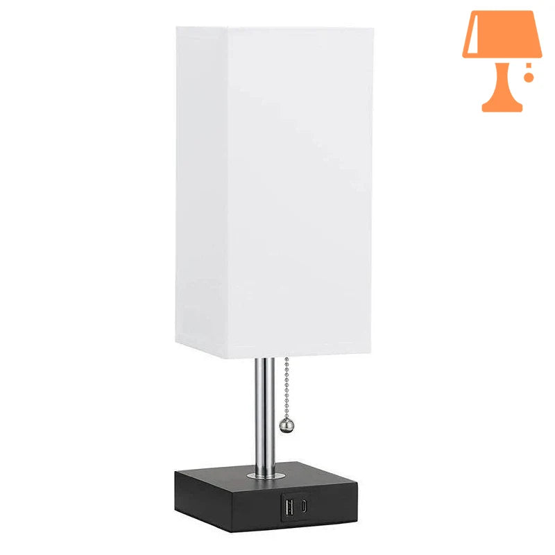 lampe-de-chevet-vintage-tissu-blanc.jpg - Lampe de chevet de bureau