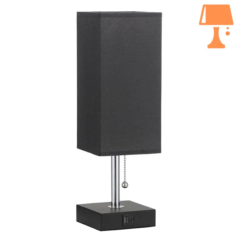 lampe-de-chevet-vintage-tissu-noir.jpg - Lampe de chevet de bureau