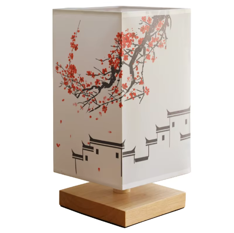 lampe-japonaise-lecture-motif-florale-cadeau-du-lecteur.png - Lampe de chevet de bureau
