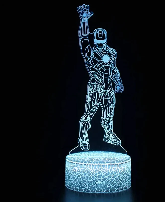 lampe-led-3d-iron-man-design.png - Lampe de chevet de bureau