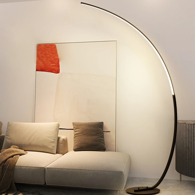 lampe-poser-sol-courbee-style-moderne-01.png - Lampe de chevet de bureau
