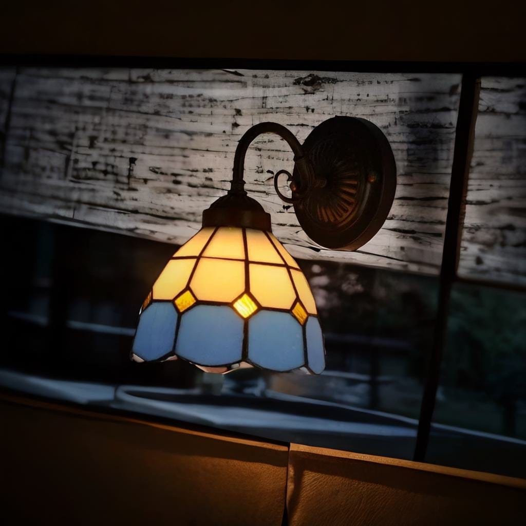 Lampe Tiffany - Bleuet