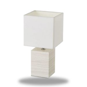 Lampe de Chevet Blanche Bois