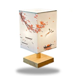 Lampe de Chevet Bois Papier