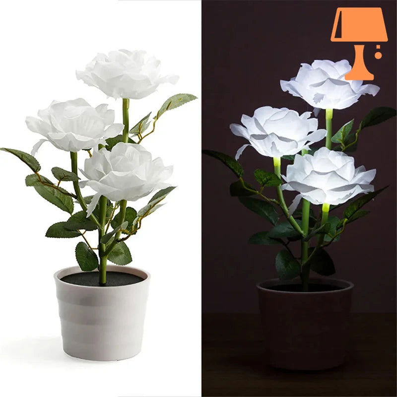 lampe_de_chevet_flower_pot_blanc-6681824.jpg - Lampe de chevet de bureau