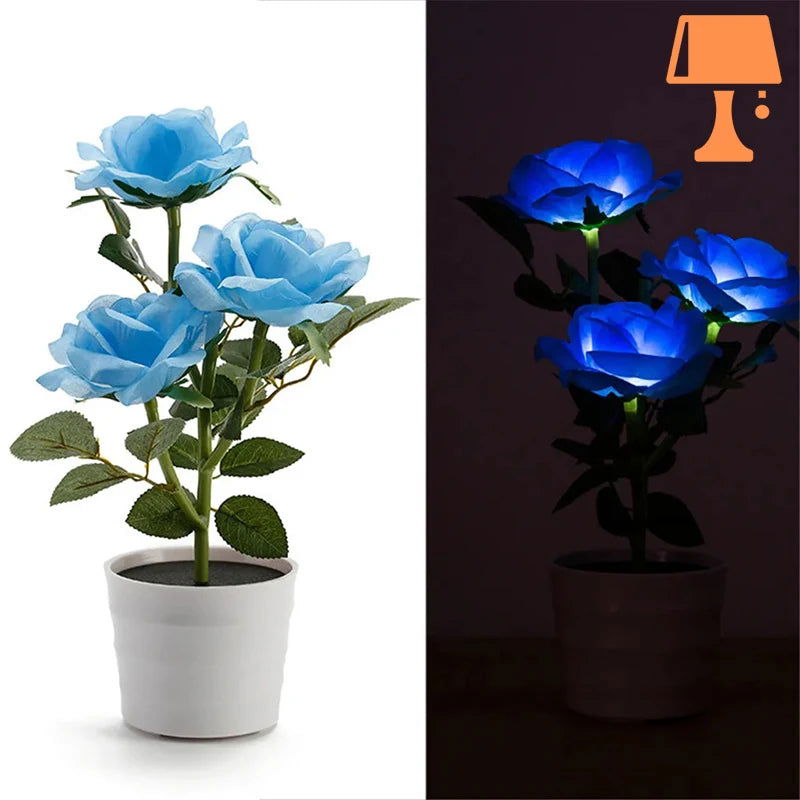 lampe_de_chevet_flower_pot_bleu-6681829.jpg - Lampe de chevet de bureau