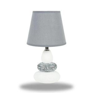 Lampe de Chevet Gris Blanc