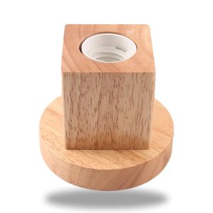 Support D'Ampoule en Bois