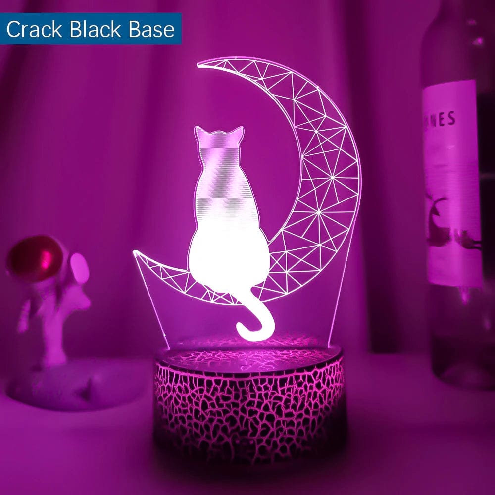 veilleuse-chat-sur-une-lune-7-couleurs-sans-telecommande-base-noire-craquelee-55965722247501.jpg - Lampe de chevet de bureau